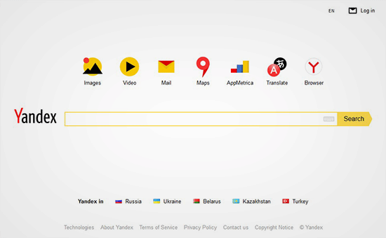 ثبت سایت در موتور جستجوی Yandex