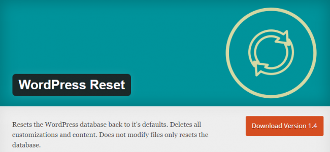 ریست وردپرس با افزونه WordPress Reset