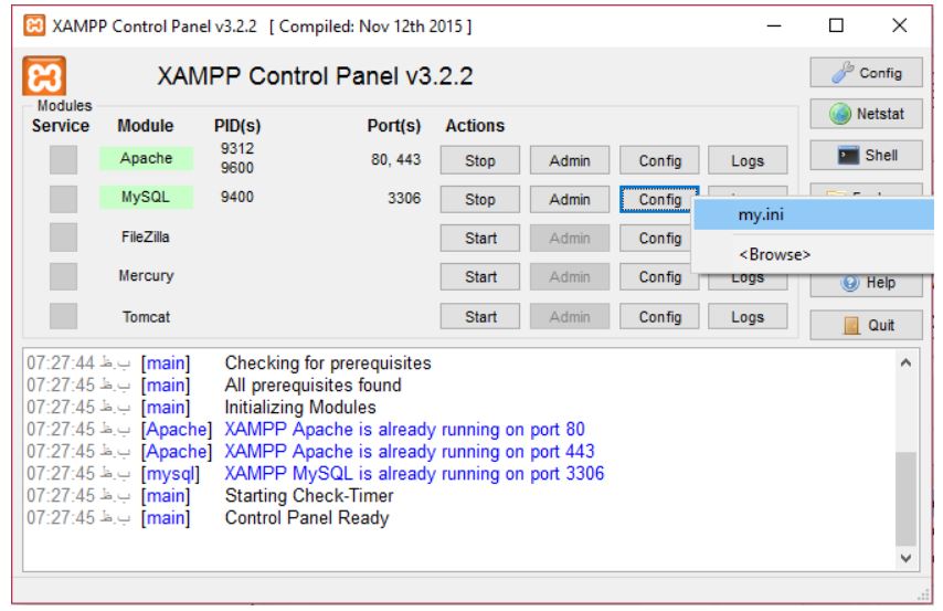 رفع خطای استارت نشدن Apache و mysql در زمپ