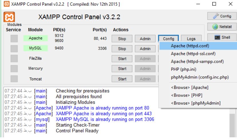 رفع خطای استارت نشدن Apache و mysql در زمپ