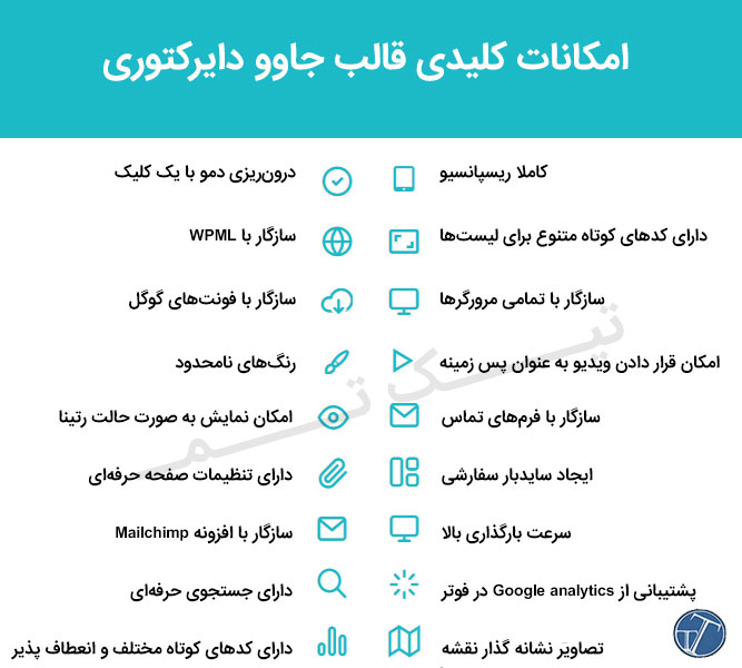 قالب دایرکتوری Javo