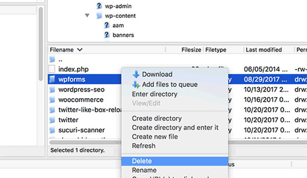 آموزش رفع خطای Destination folder already exists در وردپرس